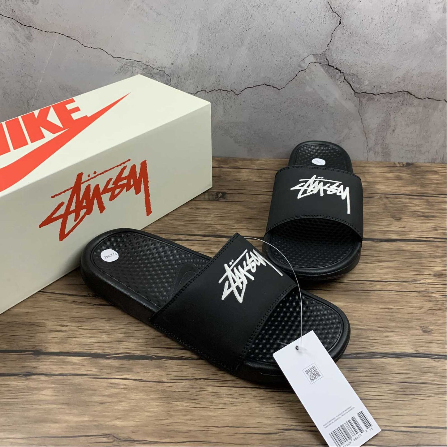 Chinelo Nike - Nike X Stussy Black