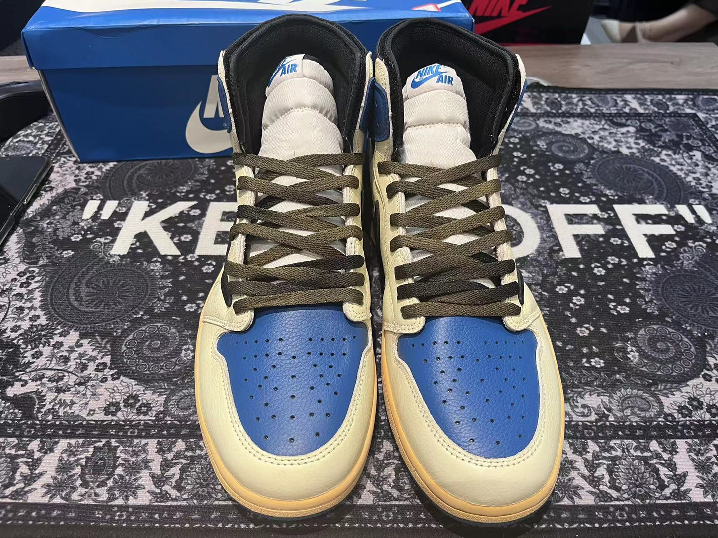 Travis Scott x Fragment x Air Jordan 1 High "Military Blue"