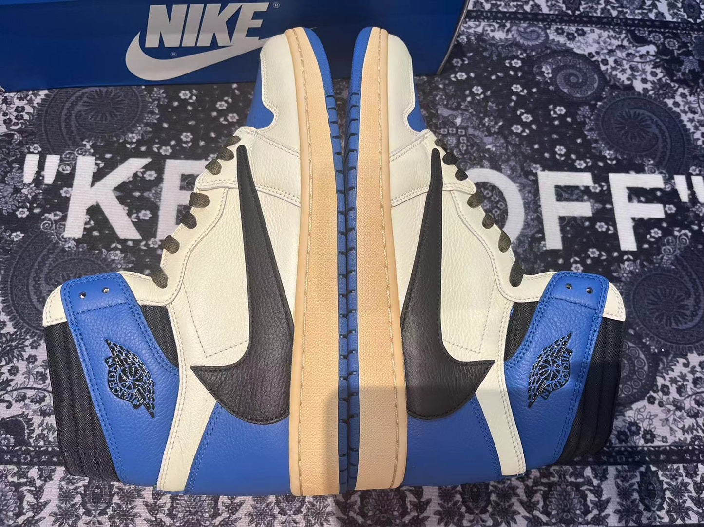 Travis Scott x Fragment x Air Jordan 1 High "Military Blue"