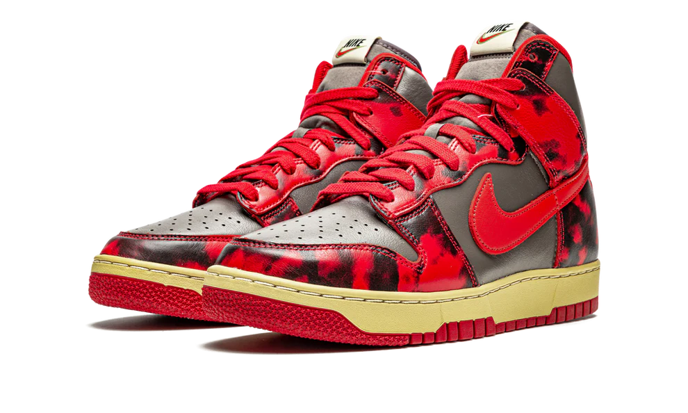 Nike Dunk High Red Acid Wash