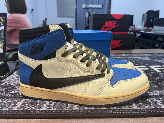 Travis Scott x Fragment x Air Jordan 1 High "Military Blue"