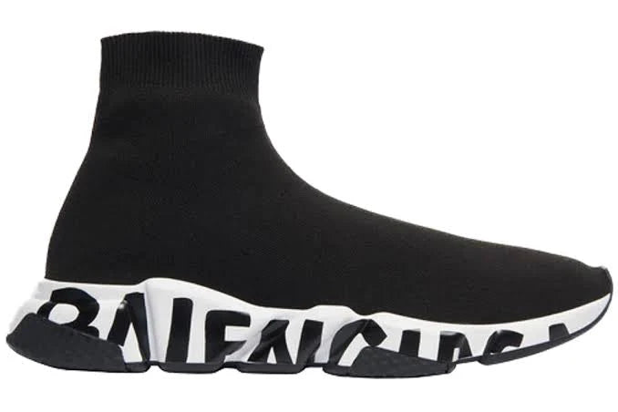 Balenciaga Speed Graffiti Trainer Black White