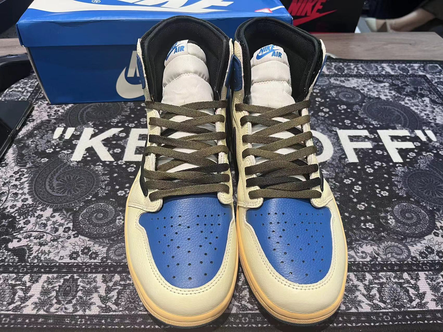 Travis Scott x Fragment x Air Jordan 1 High "Military Blue"