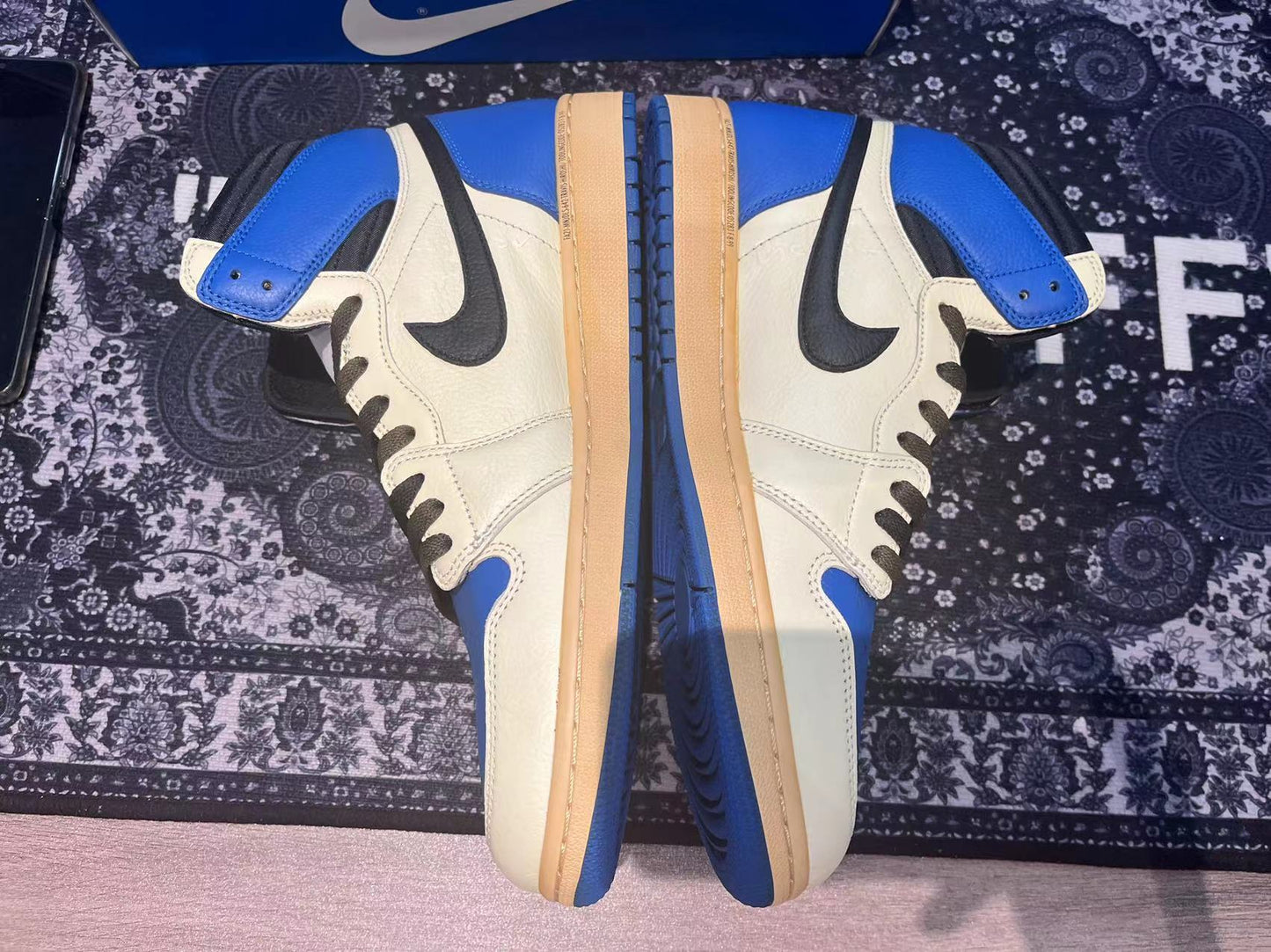 Travis Scott x Fragment x Air Jordan 1 High "Military Blue"