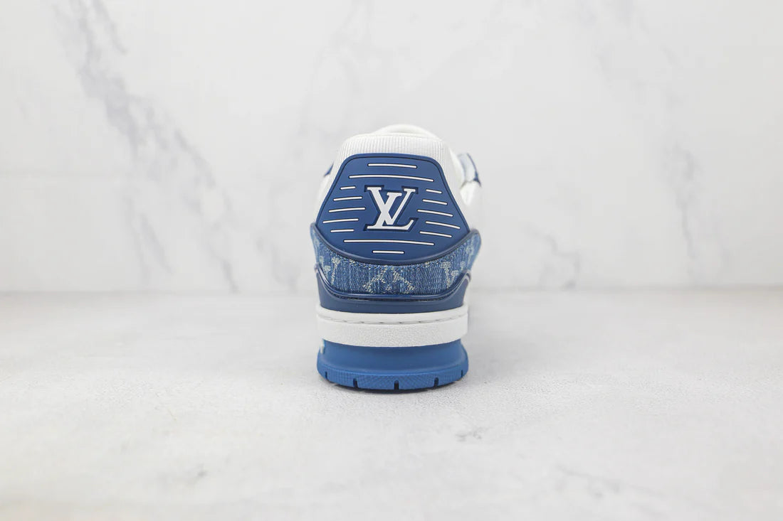 Louis Vuitton LV Trainer Monogram Denim White Blue