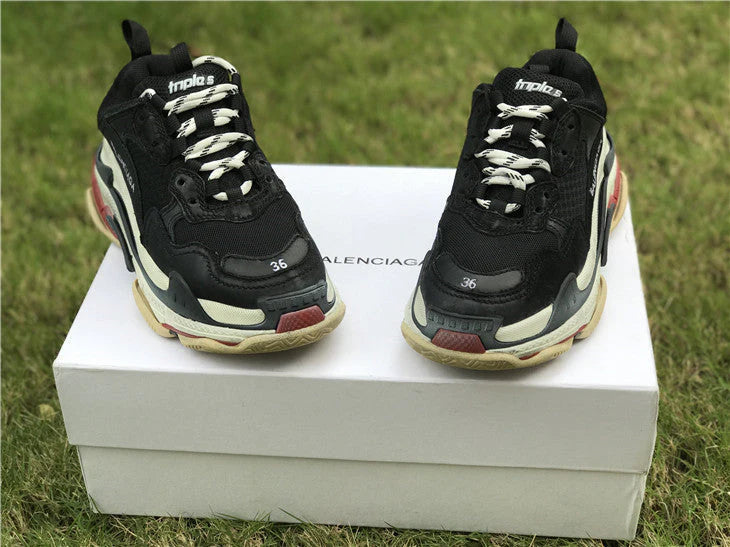 Balenciaga Triple S Black White Red