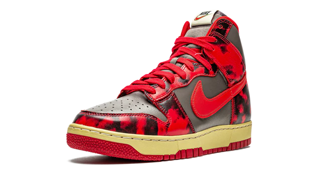 Nike Dunk High Red Acid Wash