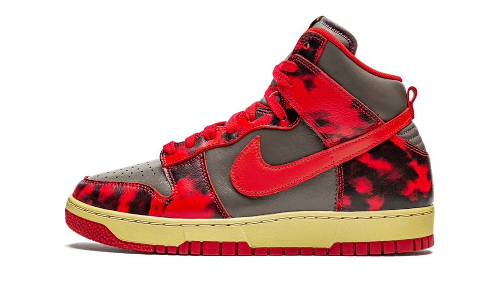 Nike Dunk High Red Acid Wash